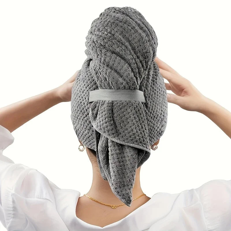 Toalla Turbante de Microfibra Ultra Absorbente Anti-Frizz