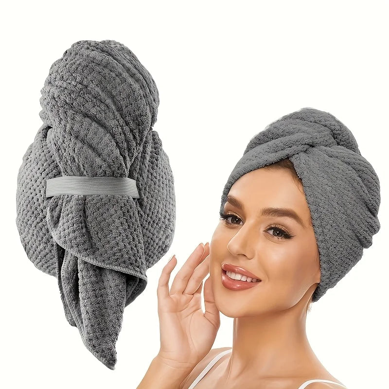 Toalla Turbante de Microfibra Ultra Absorbente Anti-Frizz
