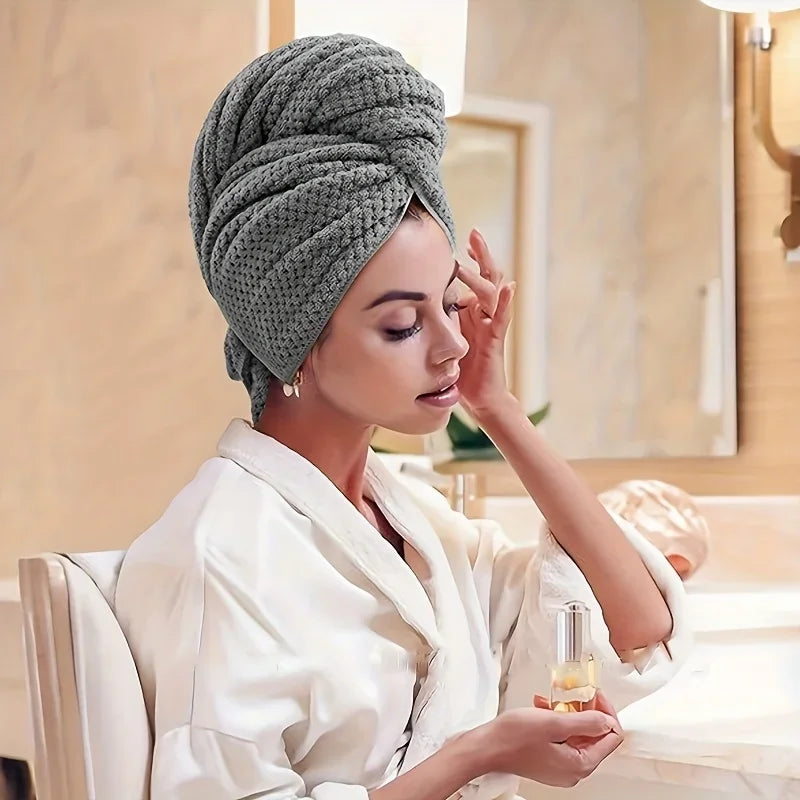 Toalla Turbante de Microfibra Ultra Absorbente Anti-Frizz